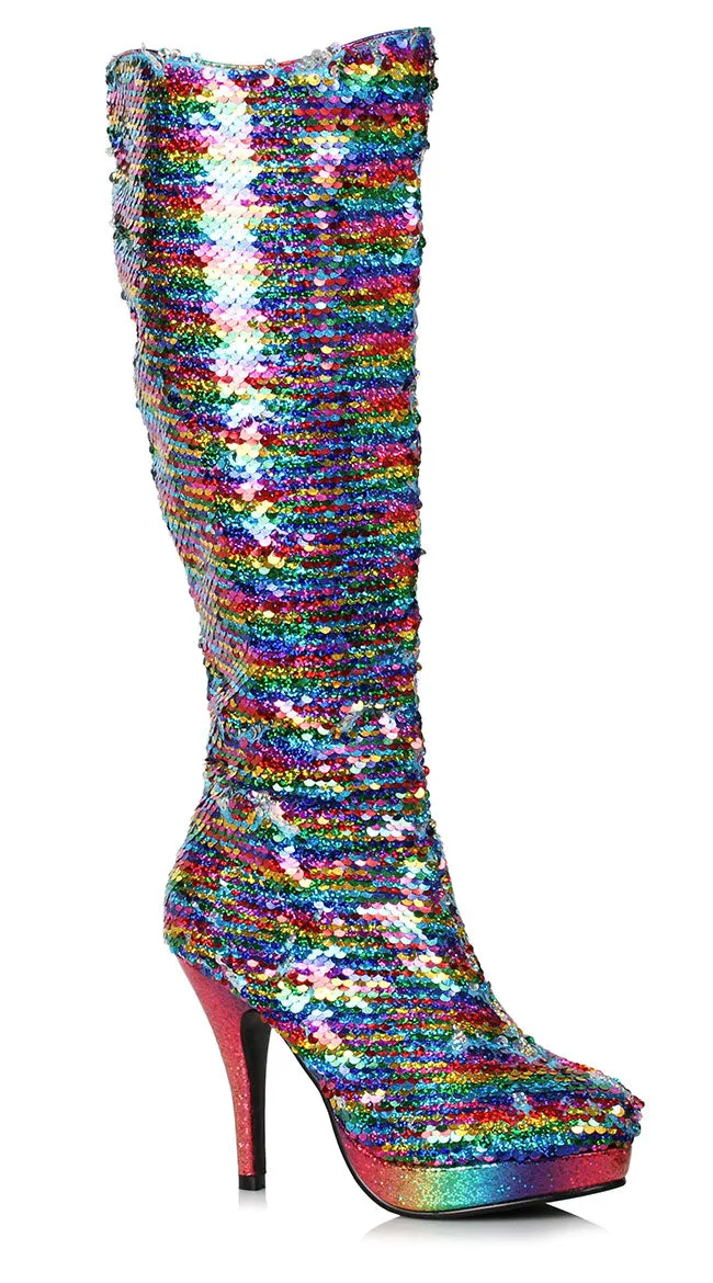 4 Inch Mermaid Flip Sequins Boot