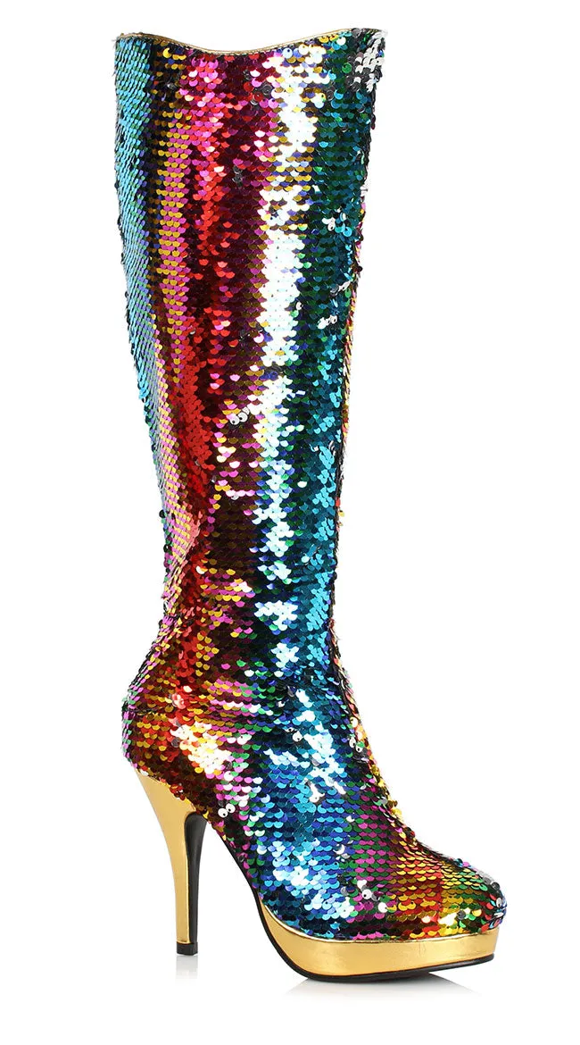 4 Inch Mermaid Flip Sequins Boot