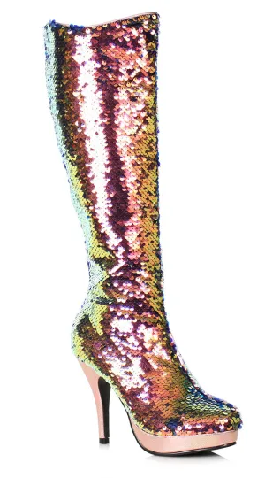 4 Inch Mermaid Flip Sequins Boot