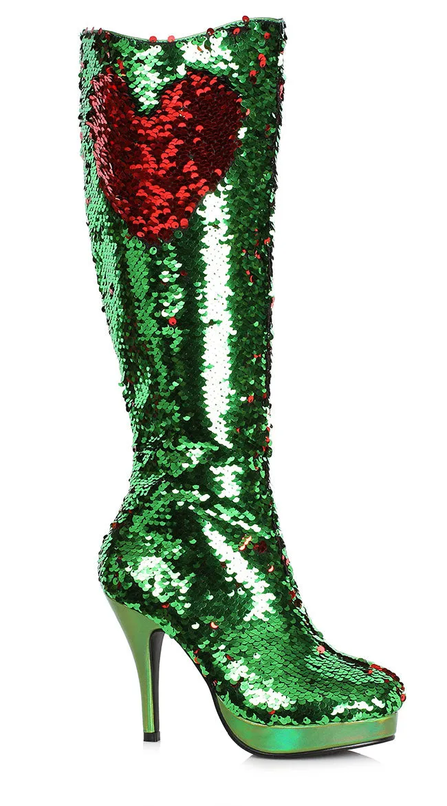 4 Inch Mermaid Flip Sequins Boot