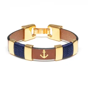 Allison Cole Chatham Bracelet - Mahogany/Navy/Gold