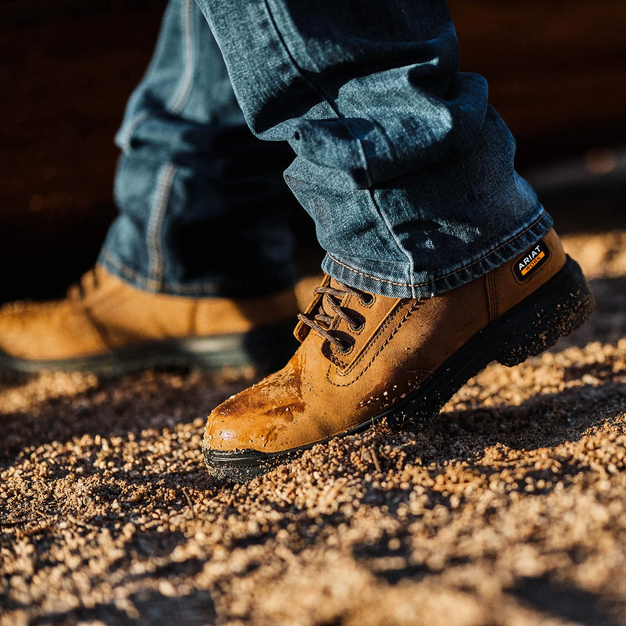 Ariat Men's Turbo 6 Soft Toe WP Work Boot - Aged Bark - 10032608