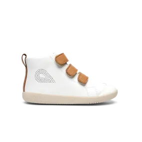 Bobux I-Walk Hi Court White   Caramel