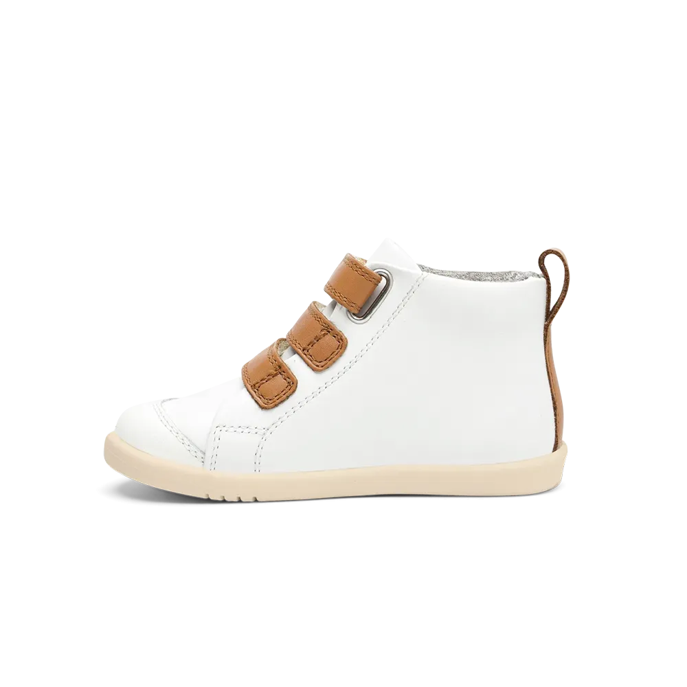 Bobux I-Walk Hi Court White   Caramel