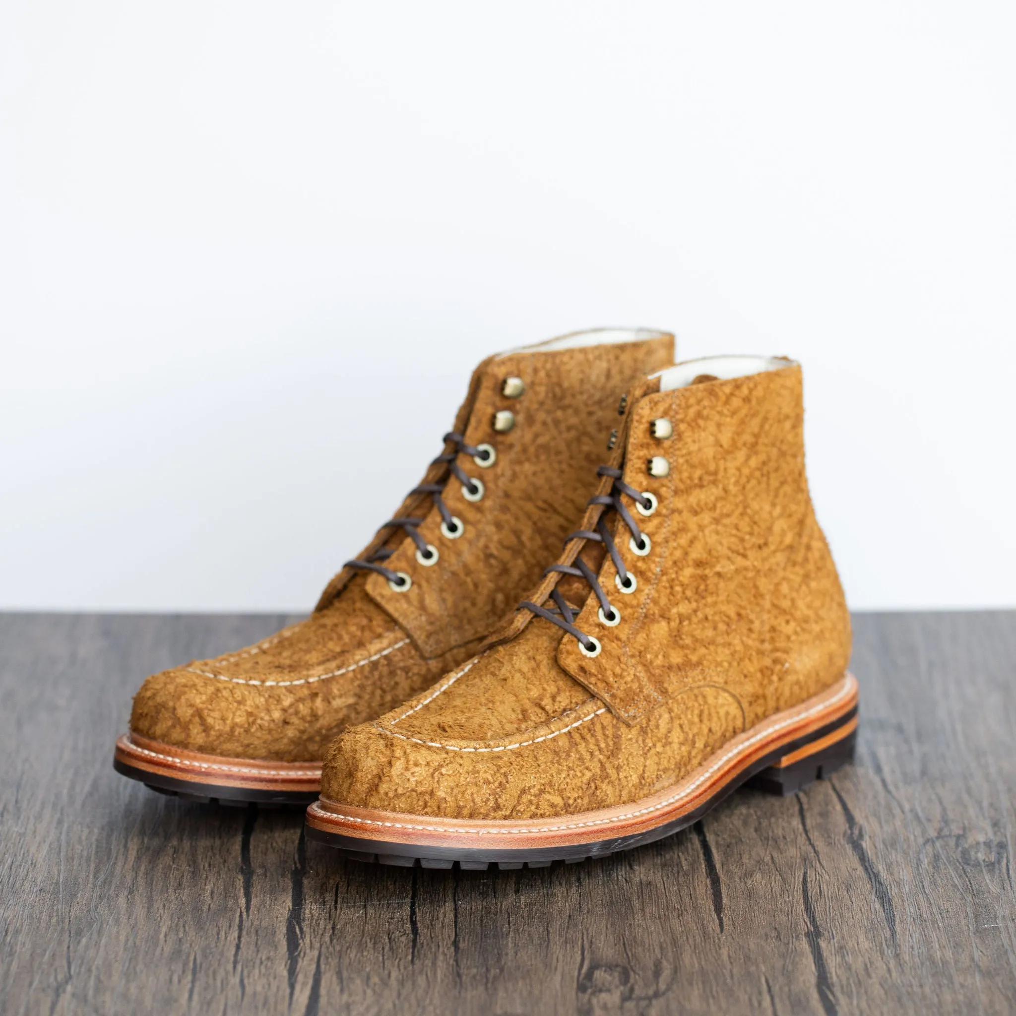 Brass Boot Bronze Rough Suede