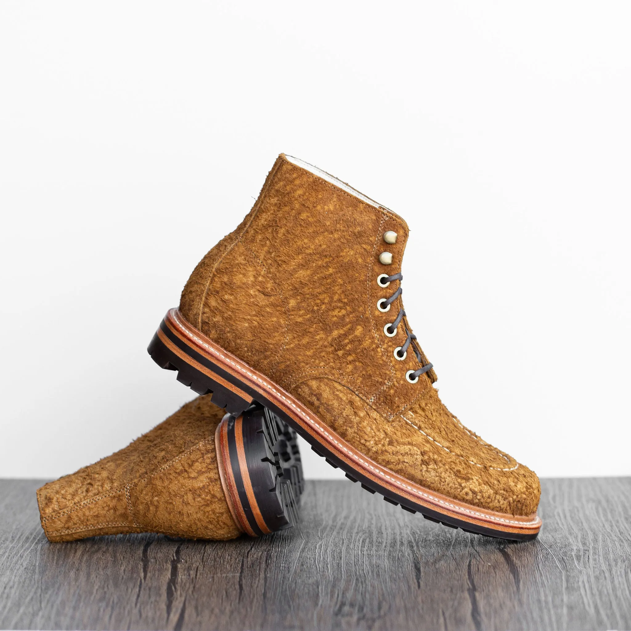 Brass Boot Bronze Rough Suede