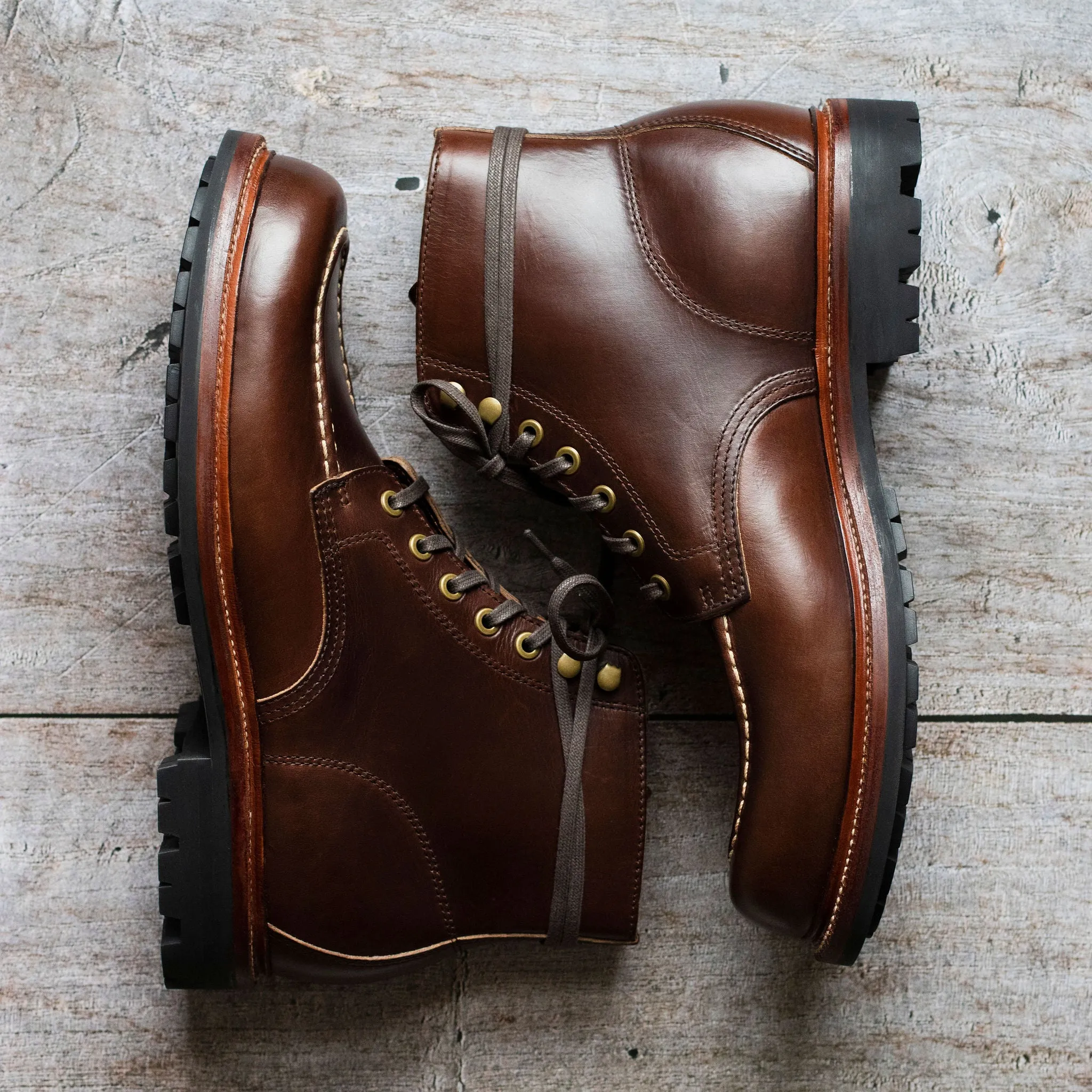 Brass Boot Crimson Chromexcel