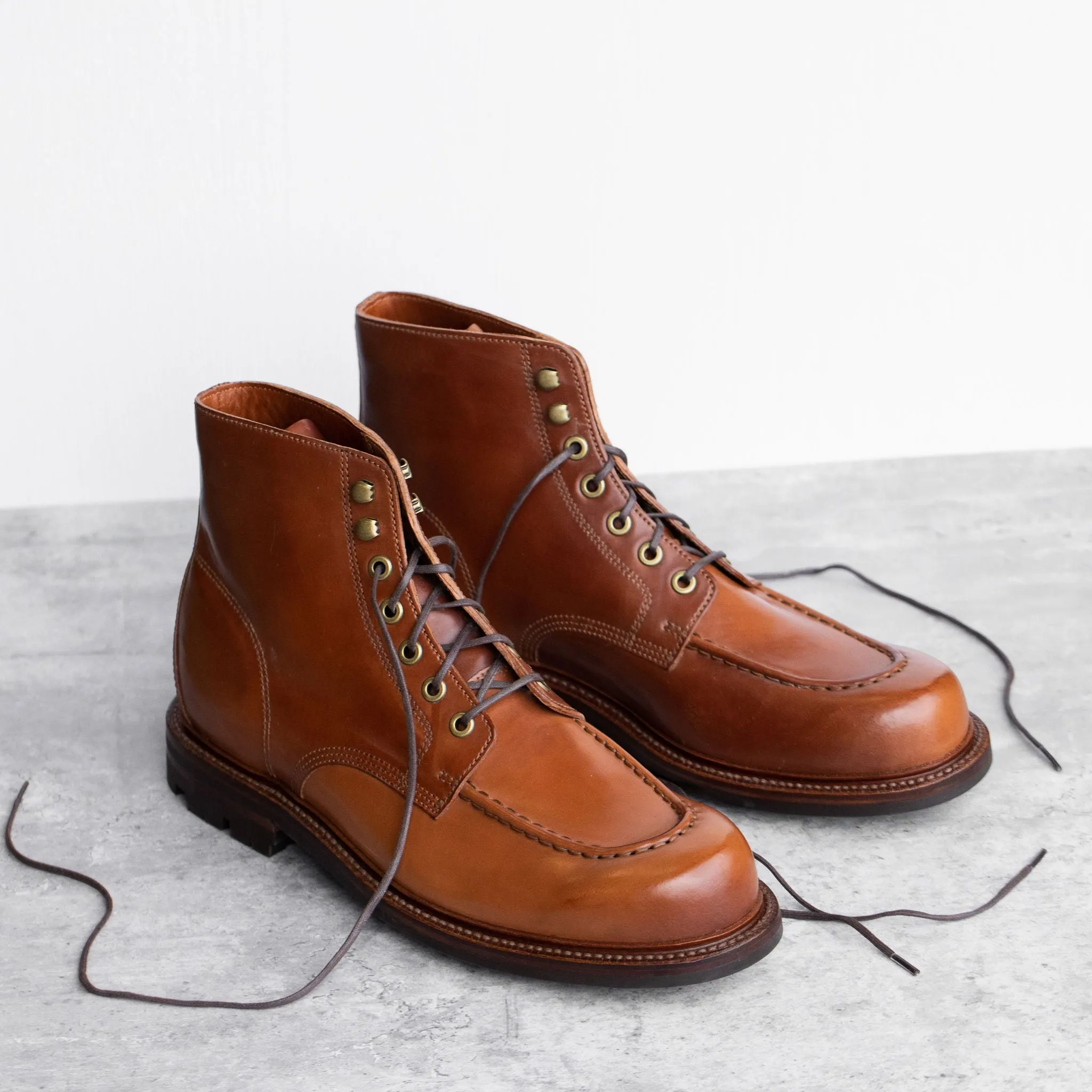 Brass Boot Honey Glazed Shell Cordovan