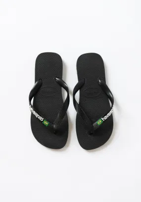 Brazil Flip Flop in Black White