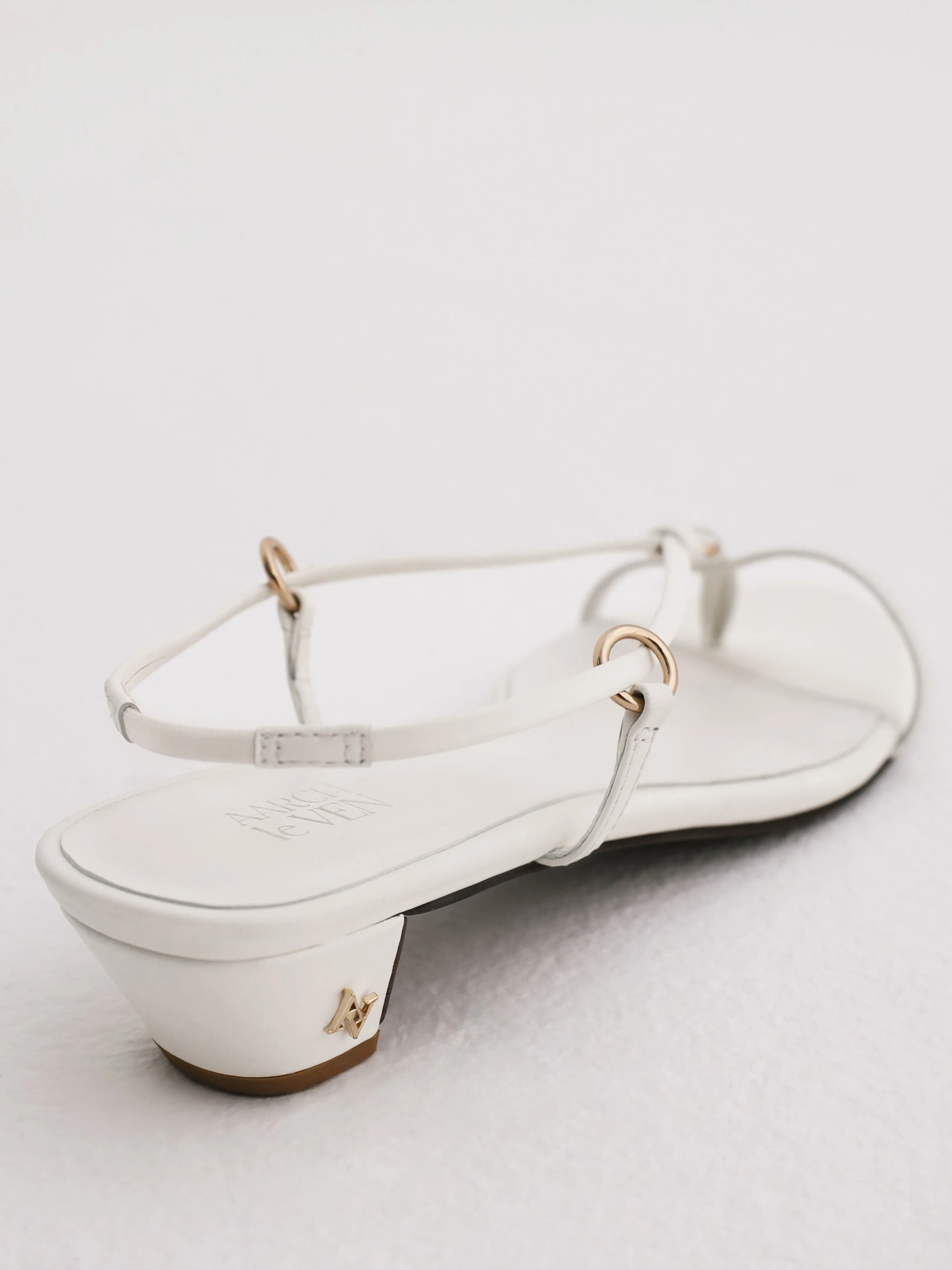 Camilla Strappy Leather Sling Back Sandal | White