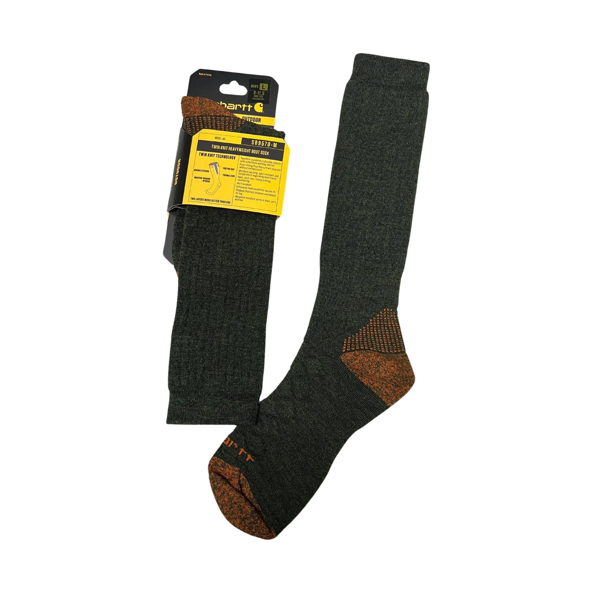 Carhartt Men's Twin Knit Heavyweight Boot Sock - Northwoods