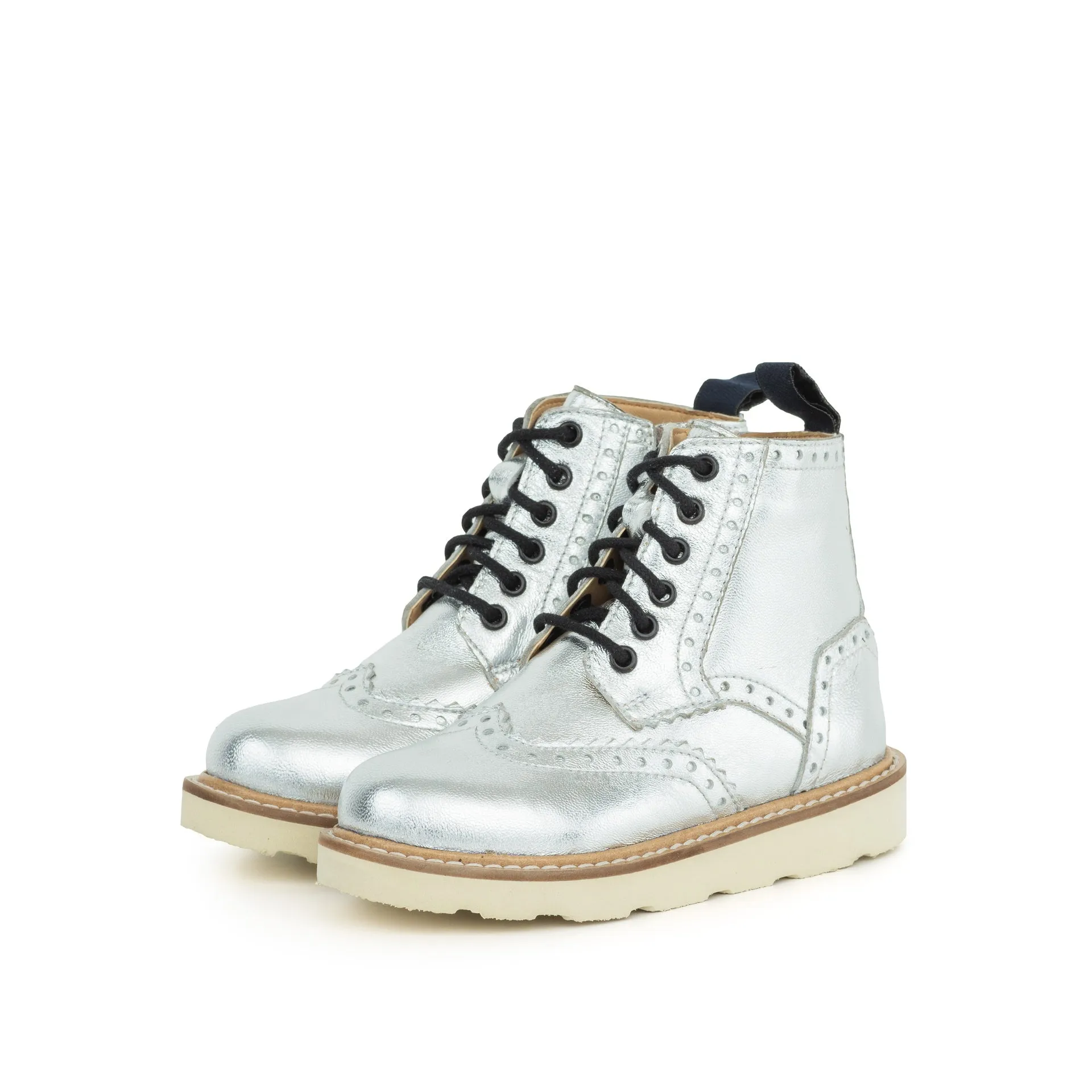 Children's Brooke Silver Brogue Boot