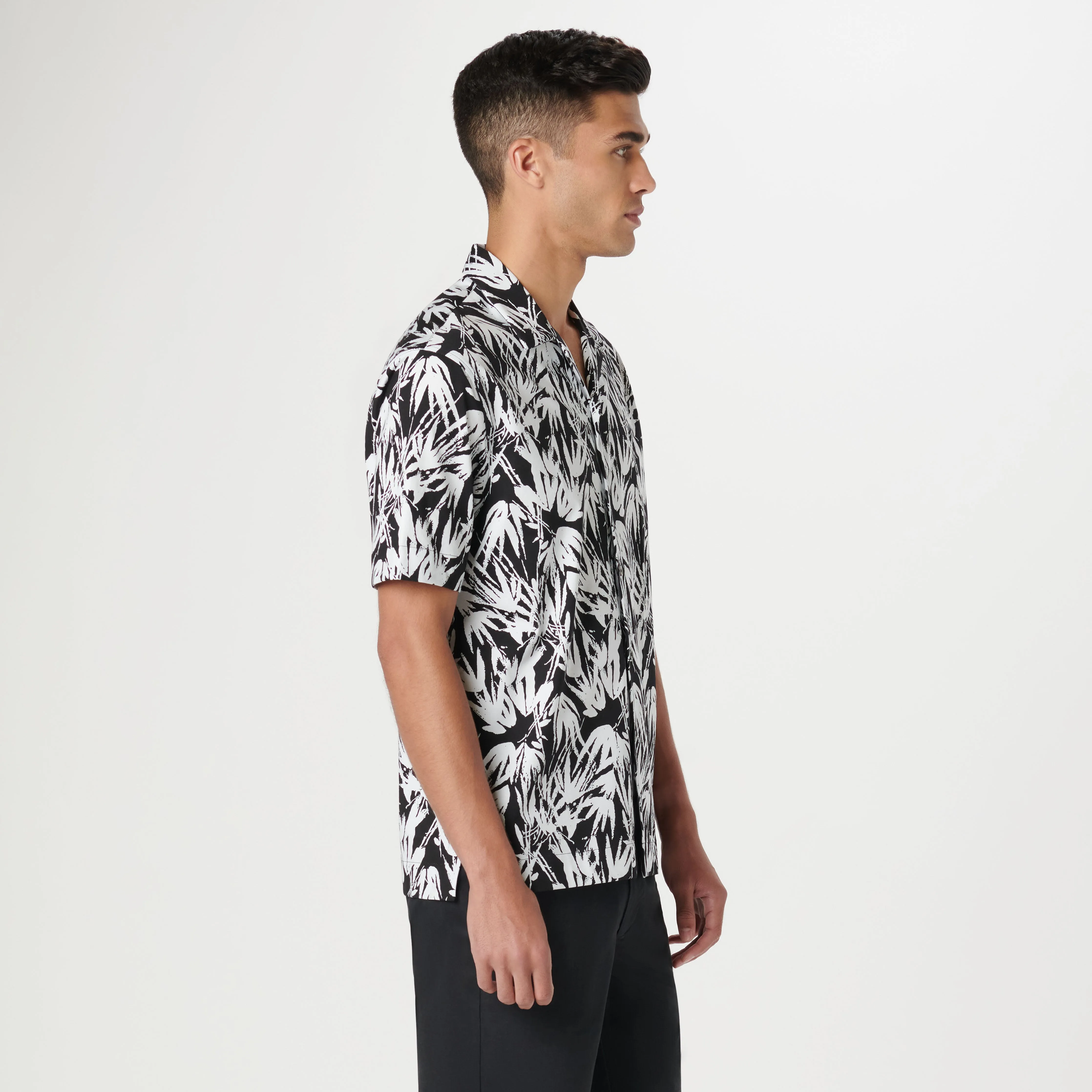 Cole Leaf Print OoohCotton Camp Shirt