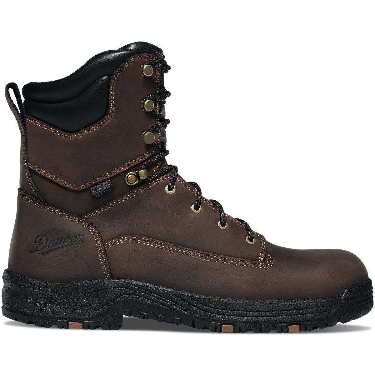 Danner Men's Caliper 8" Aluminum Toe WP Lace Up Work Boot - Brown - 19459