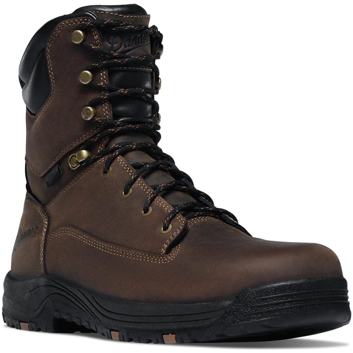 Danner Men's Caliper 8" Aluminum Toe WP Lace Up Work Boot - Brown - 19459