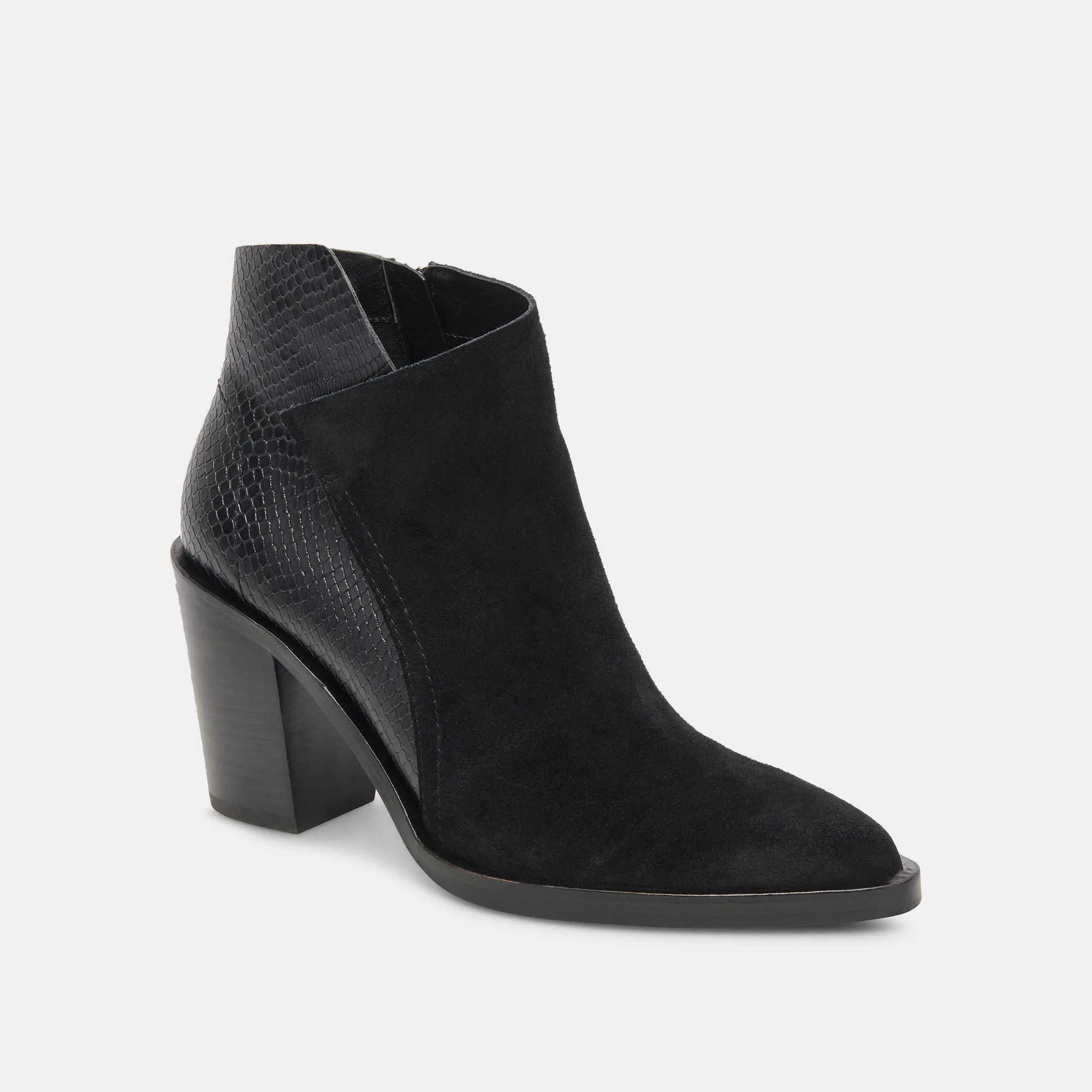 DEENA BOOTIES BLACK MULTI SUEDE - re:vita