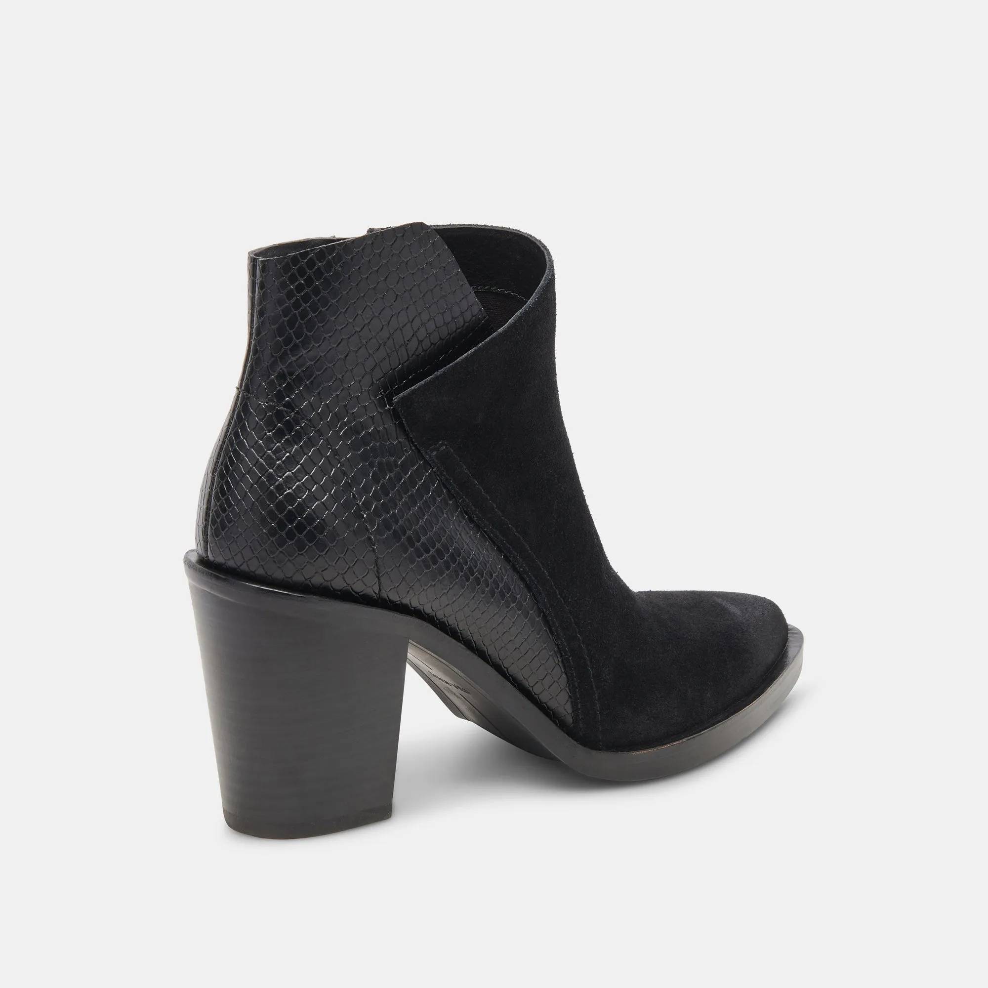 DEENA BOOTIES BLACK MULTI SUEDE - re:vita