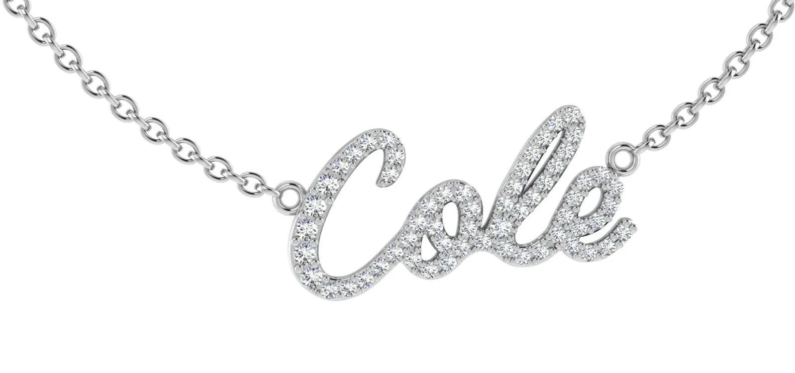 Diamond Name Necklace Cole