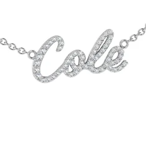 Diamond Name Necklace Cole