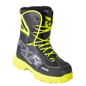 FXR X Cross Snowmobile Boot Black/HiVis