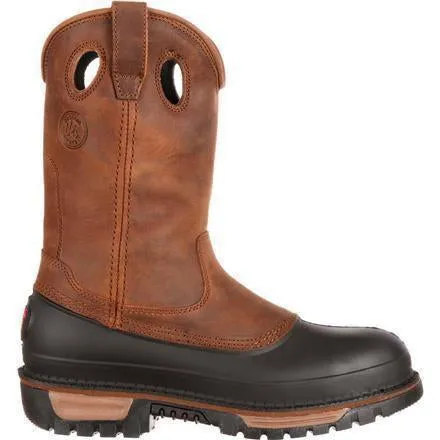 Georgia Men's Muddog Steel Toe Wellington WP Work Boot - Brown - G5594