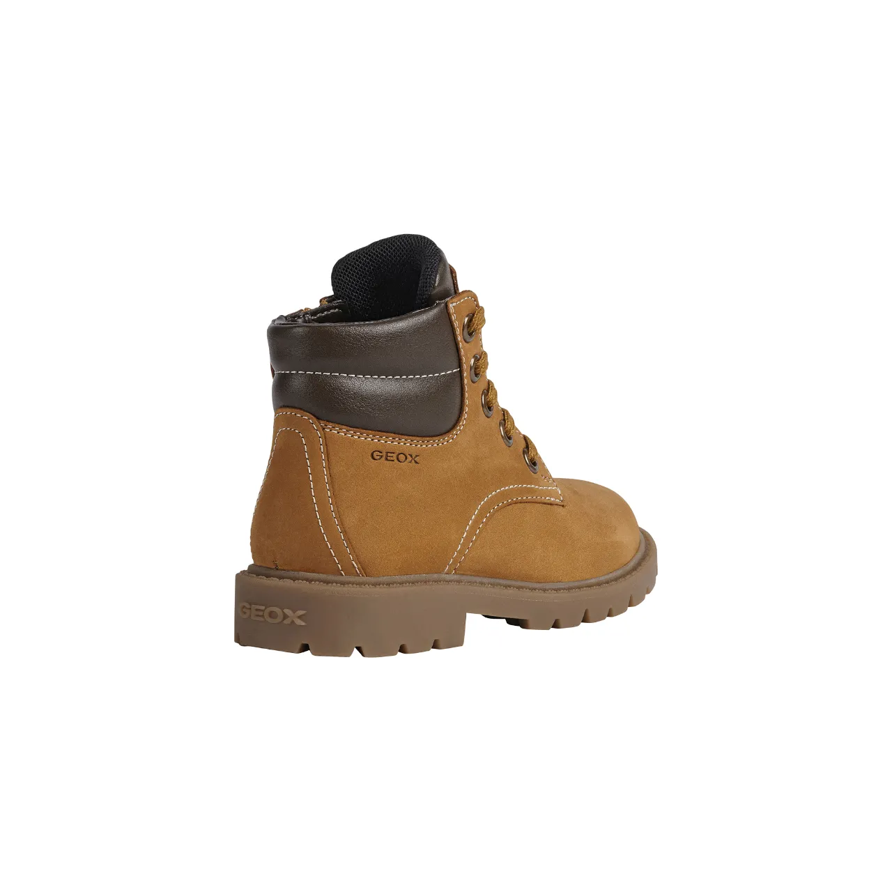 Geox Shaylax children's lumberjack boot in nubuck leather J16FAB 032BC C0930 b yellow-brown