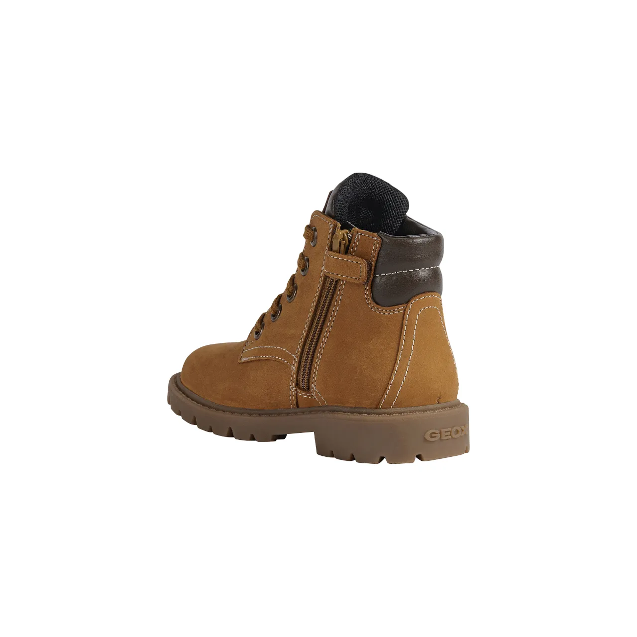 Geox Shaylax children's lumberjack boot in nubuck leather J16FAB 032BC C0930 b yellow-brown