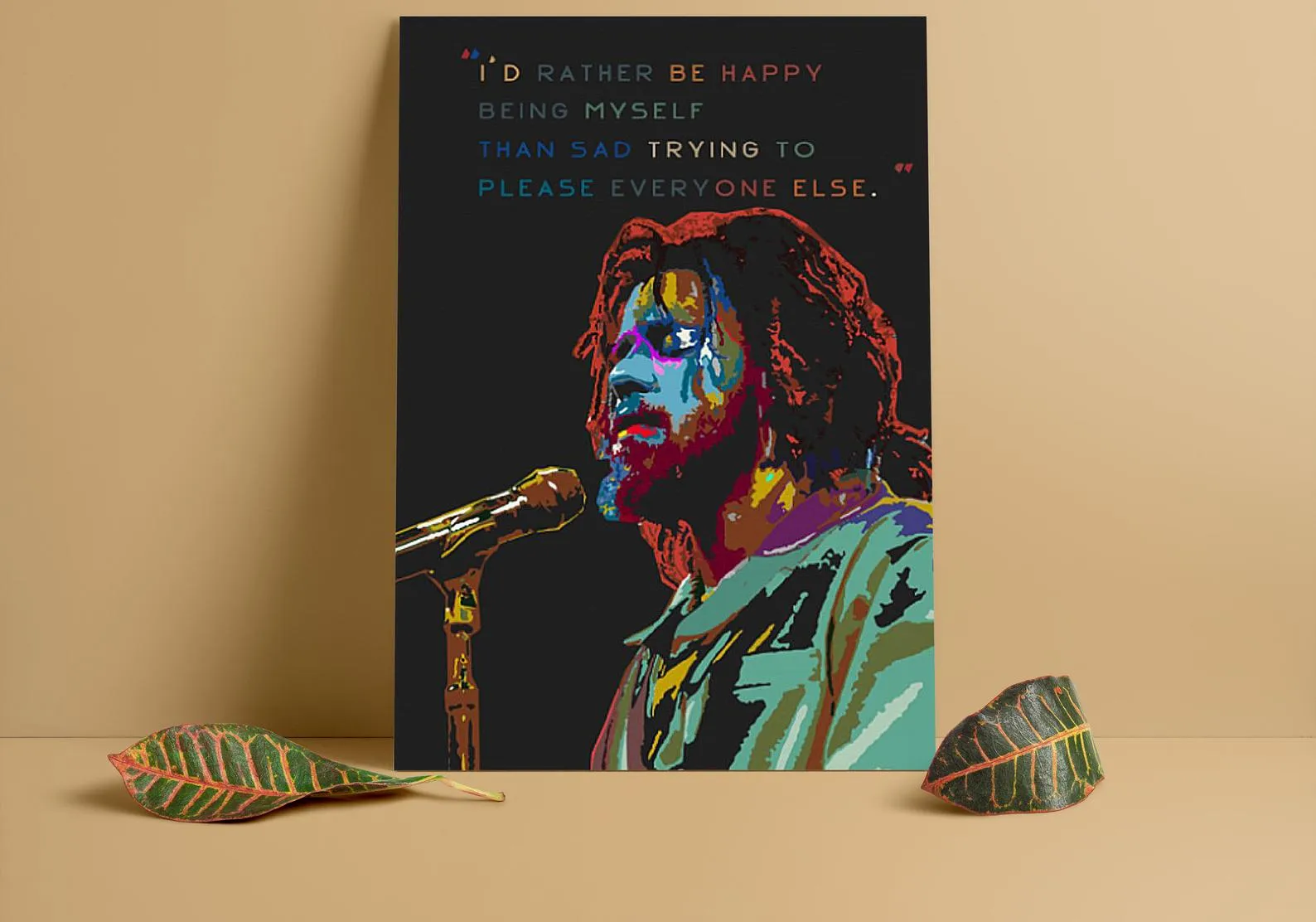 J Cole Custom Printing, Home Decor, Wall Hanging, Custom Canvas, J Cole Art, Rapper Print