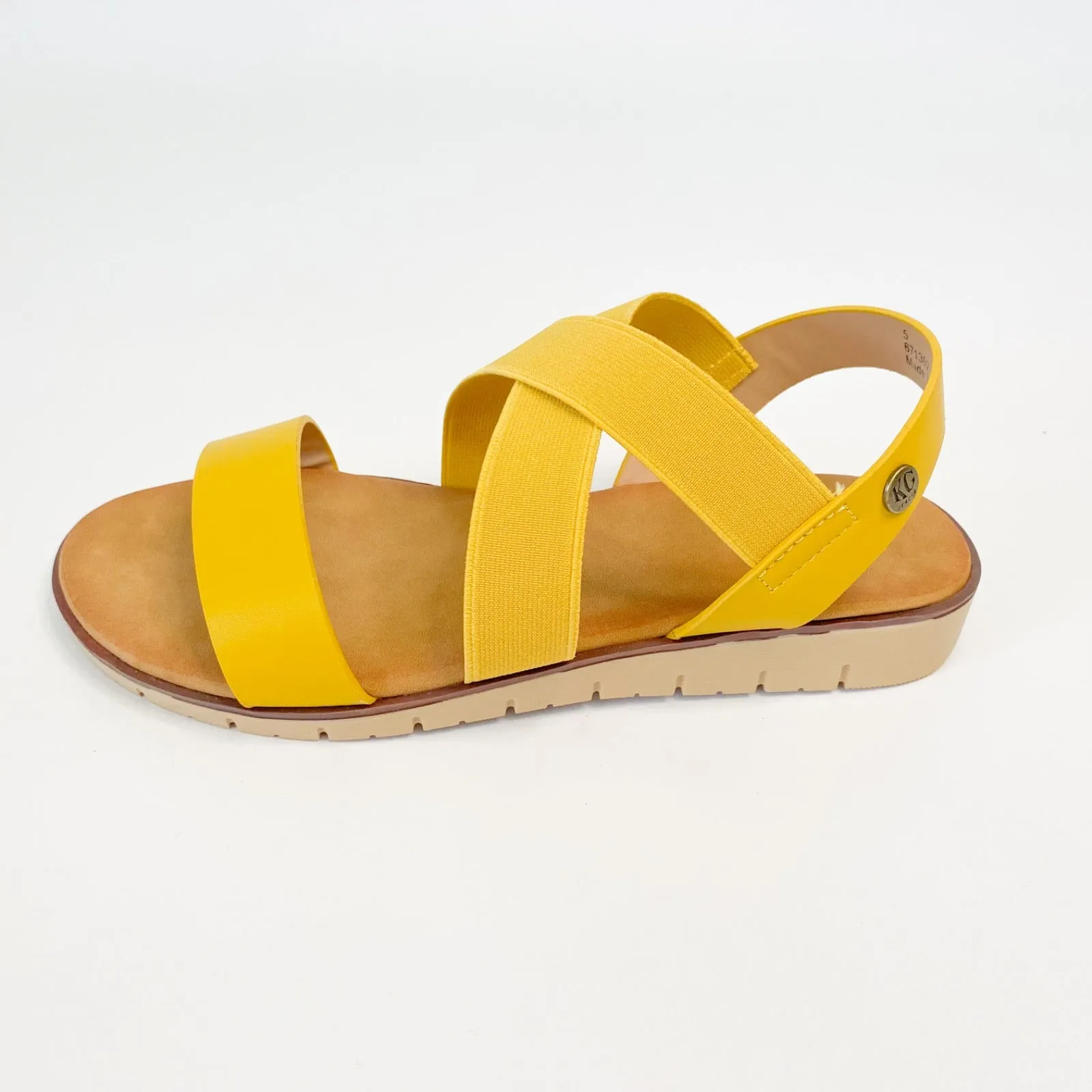 KG mustard elasticated sandal