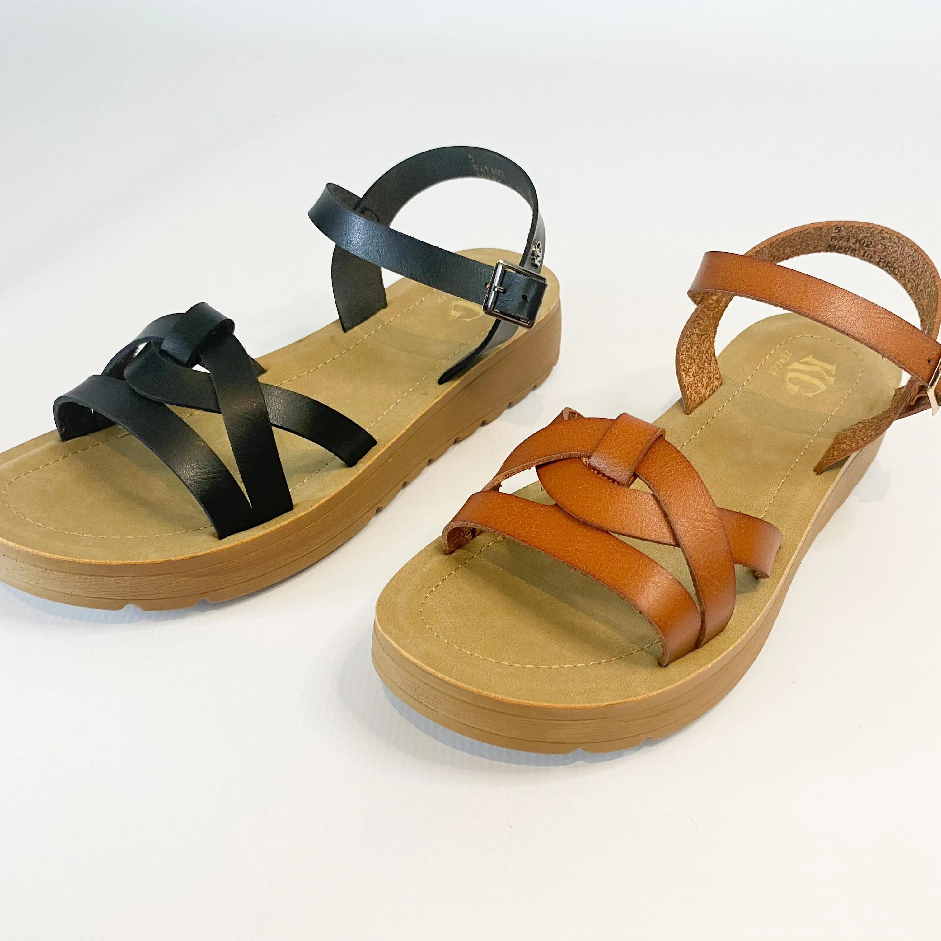 KG tan strappy sandal