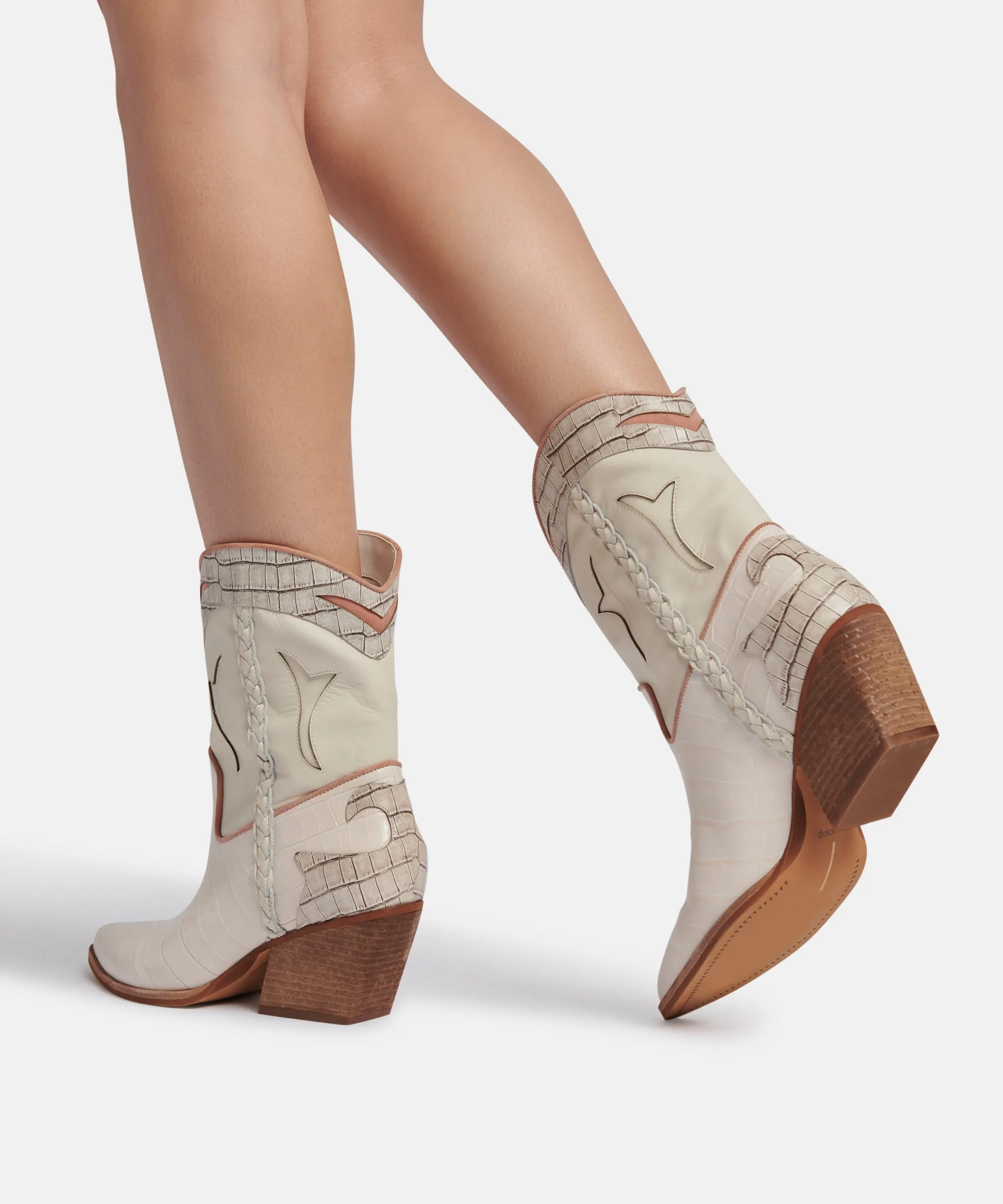 LORAL BOOTIES IVORY LEATHER re:vita