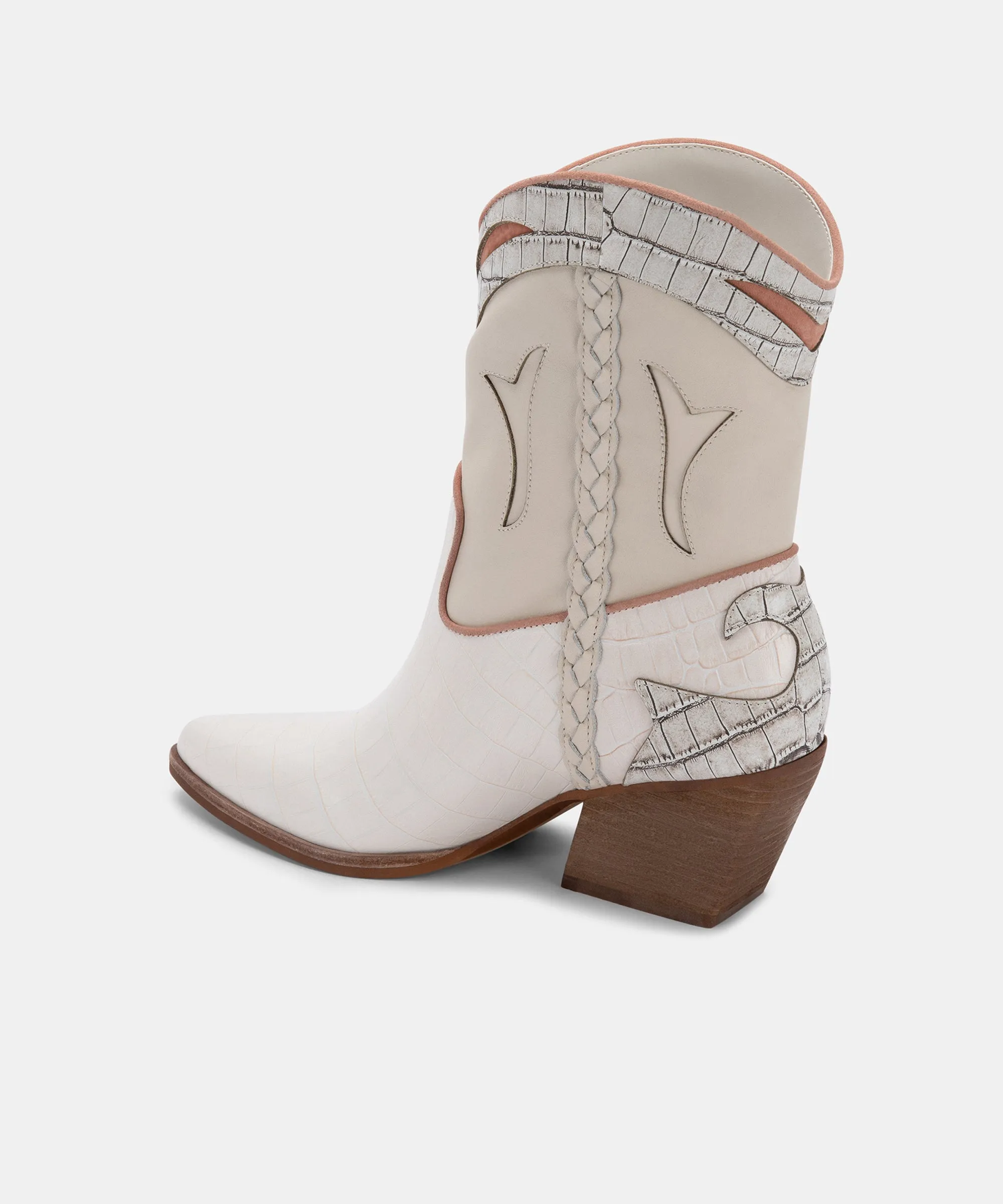 LORAL BOOTIES IVORY LEATHER re:vita