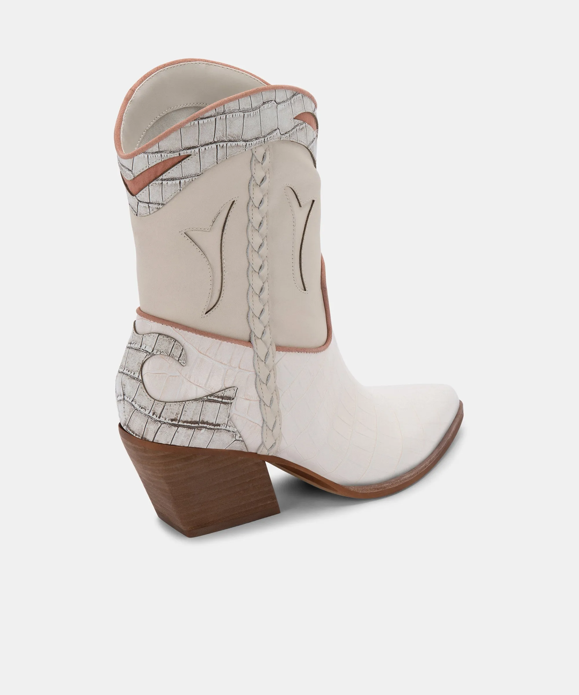 LORAL BOOTIES IVORY LEATHER re:vita