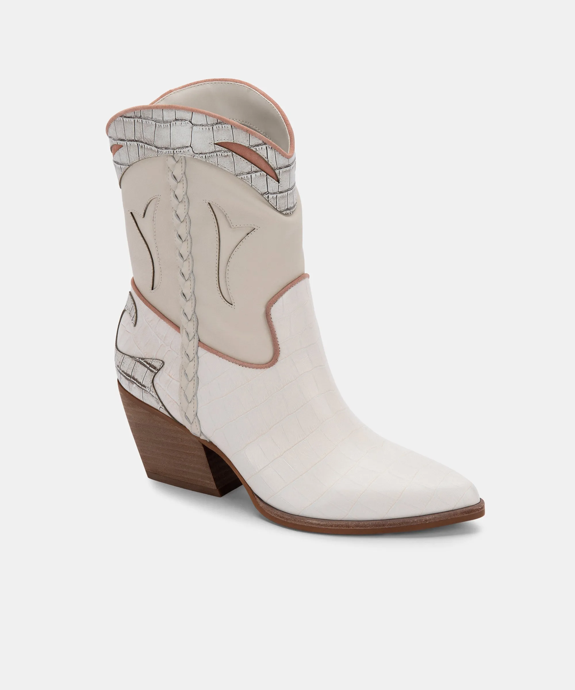 LORAL BOOTIES IVORY LEATHER re:vita