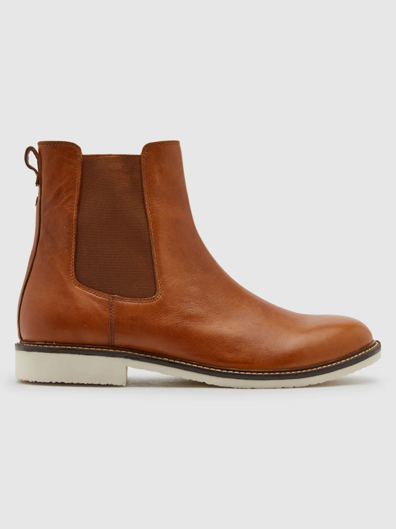 Mansfield Leather Chelsea Boot In Tan