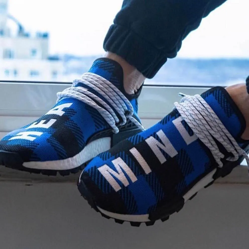 Pharrell x Billionaire Boys Club x NMD Human Race Trail 'Blue Plaid'