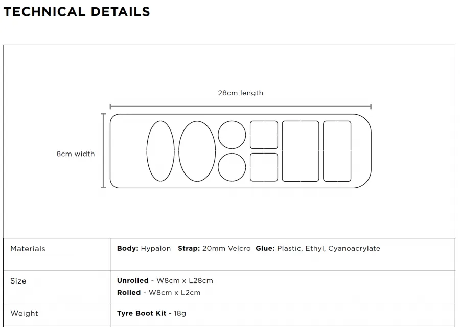 Restrap Tyre Boot Kit