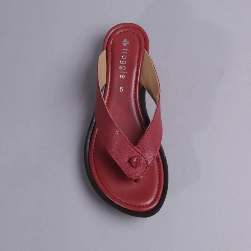 Rox Thong Sandal in Red - 10737