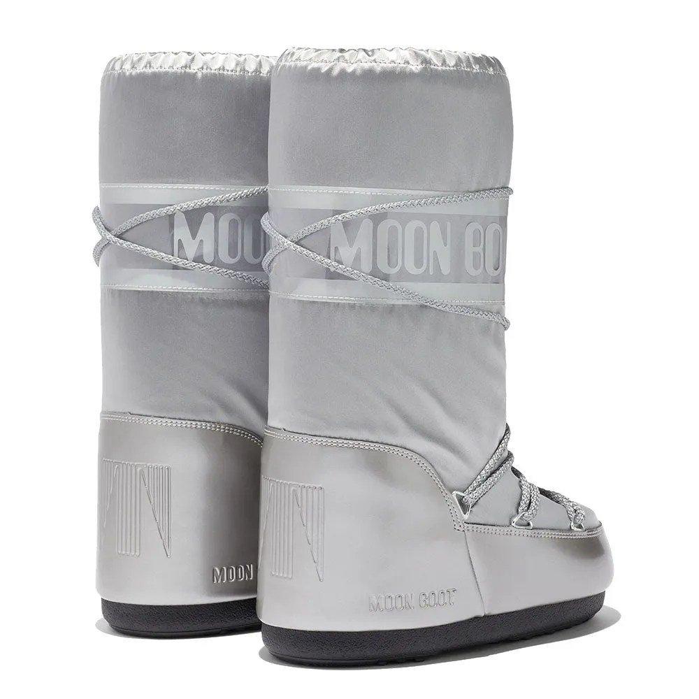 Stivali da Neve Donna MOON BOOT Icon Glance in Raso Silver