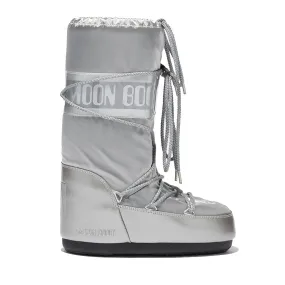 Stivali da Neve Donna MOON BOOT Icon Glance in Raso Silver