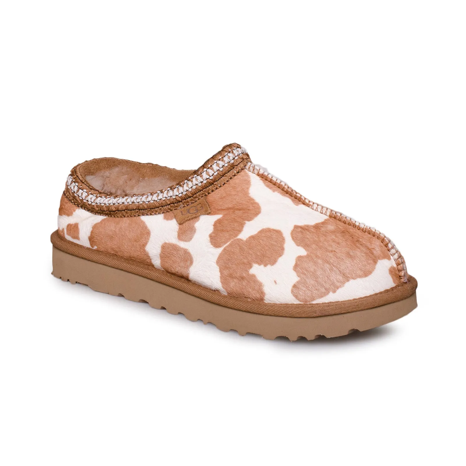 UGG Tasman Cow Print Mesa Sand Slippers - Women's